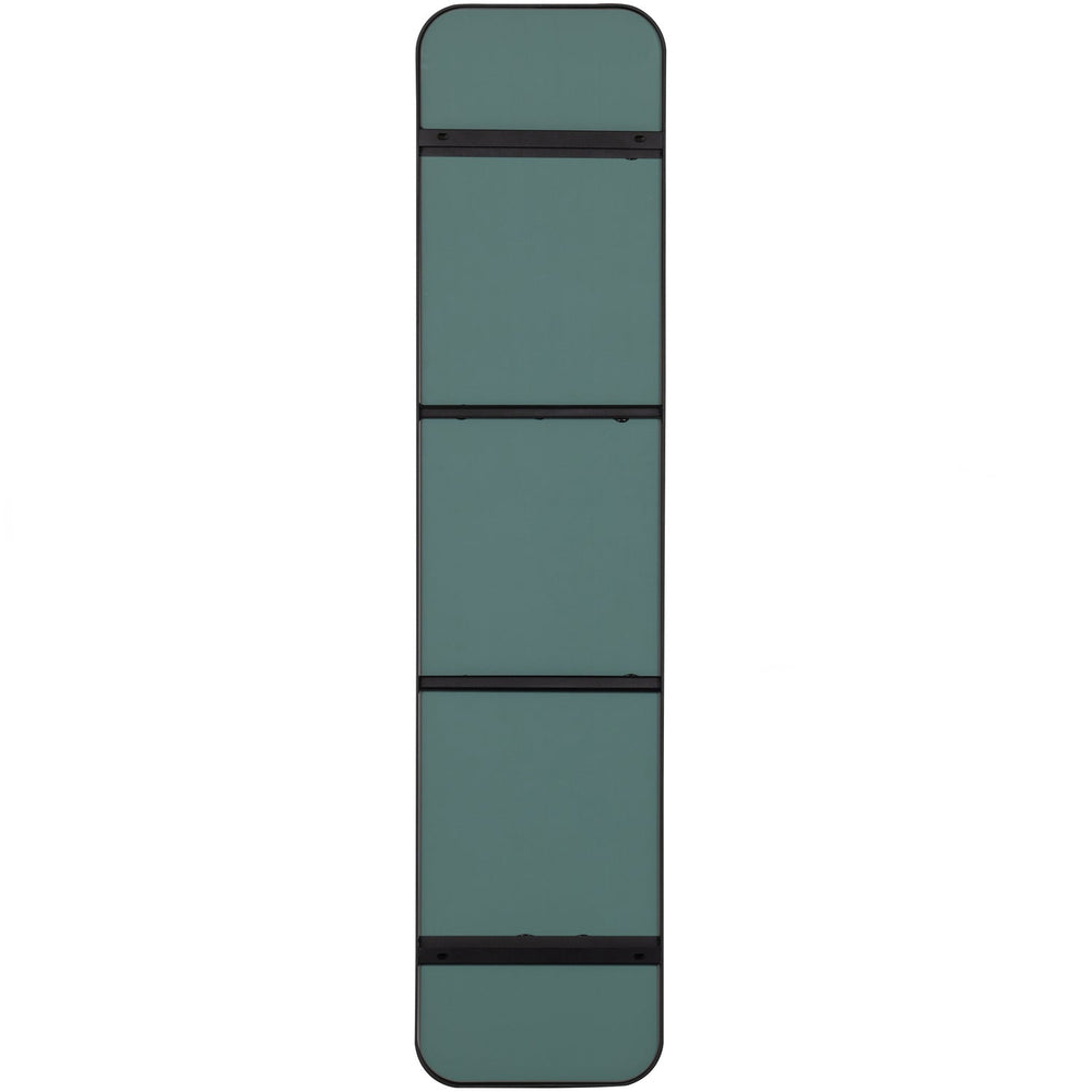 DOUTZEN SPIEGEL METAAL ZWART 170X40 CM