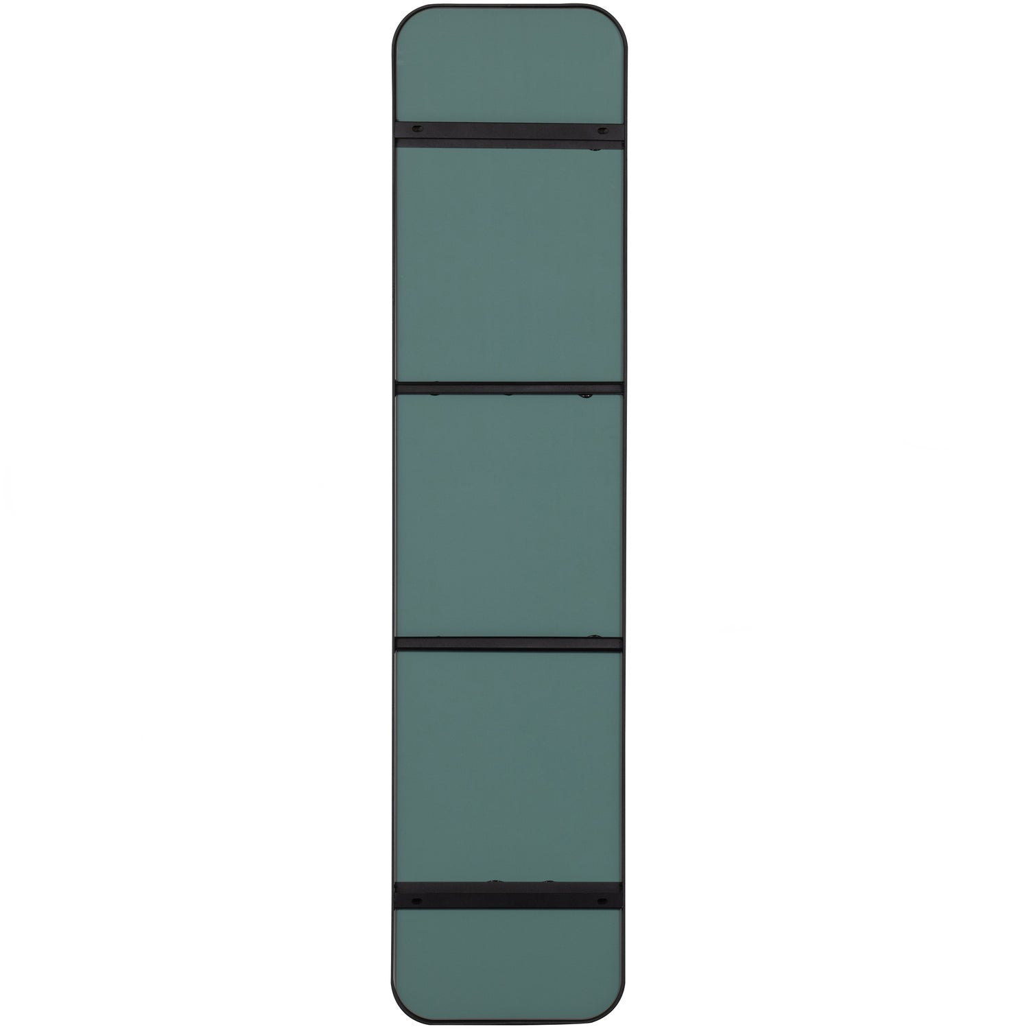 DOUTZEN SPIEGEL METAAL ZWART 170X40 CM