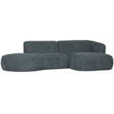 POLLY CHAISE LONGUE RECHTS BLAUW/GROEN