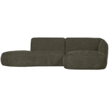 POLLY CHAISE LONGUE RECHTS WARM GROEN