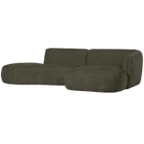 POLLY CHAISE LONGUE RECHTS WARM GROEN