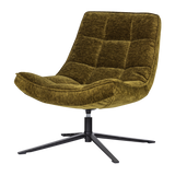MAUDI DRAAIFAUTEUIL CHENILLE STRUCTUUR GROEN