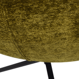 MAUDI DRAAIFAUTEUIL CHENILLE STRUCTUUR GROEN