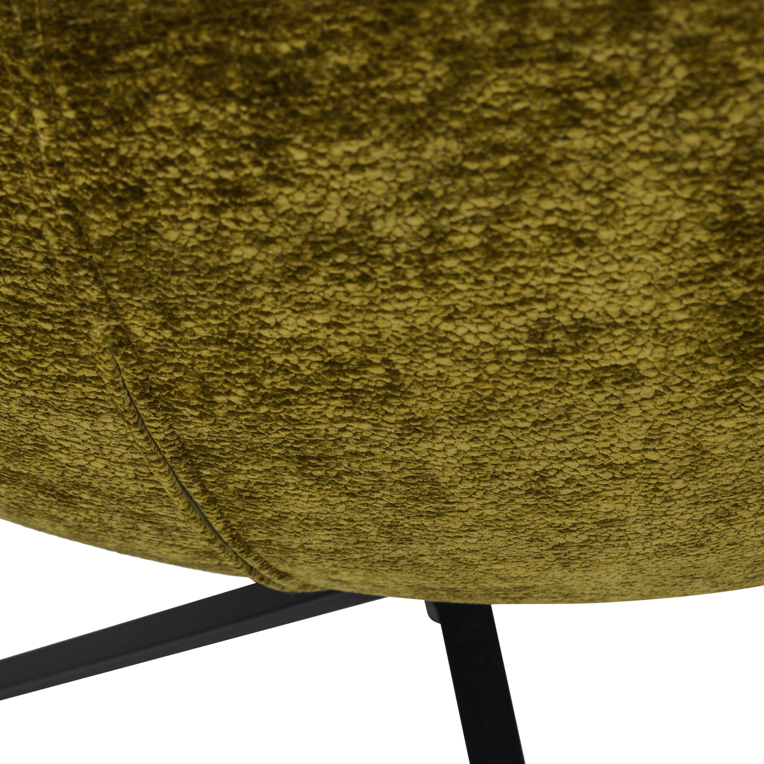 MAUDI DRAAIFAUTEUIL CHENILLE STRUCTUUR GROEN