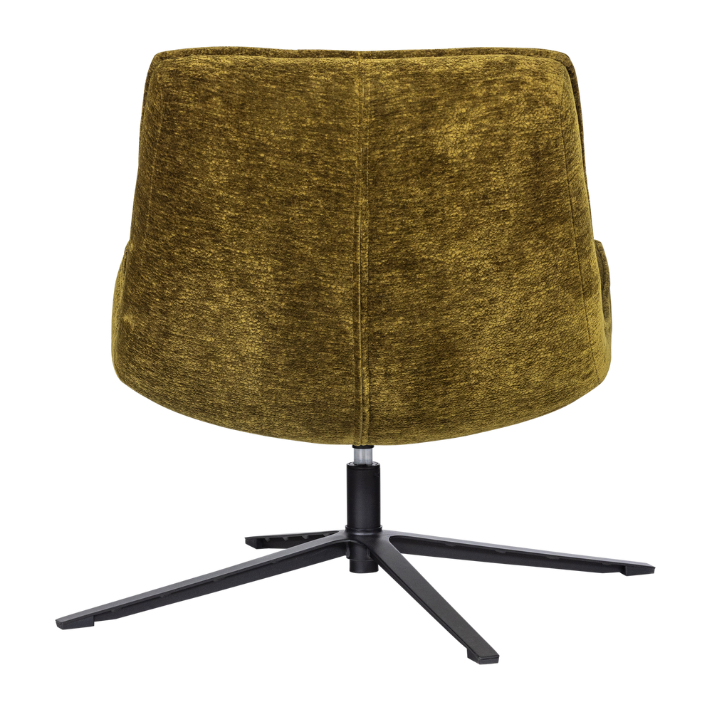 MAUDI DRAAIFAUTEUIL CHENILLE STRUCTUUR GROEN
