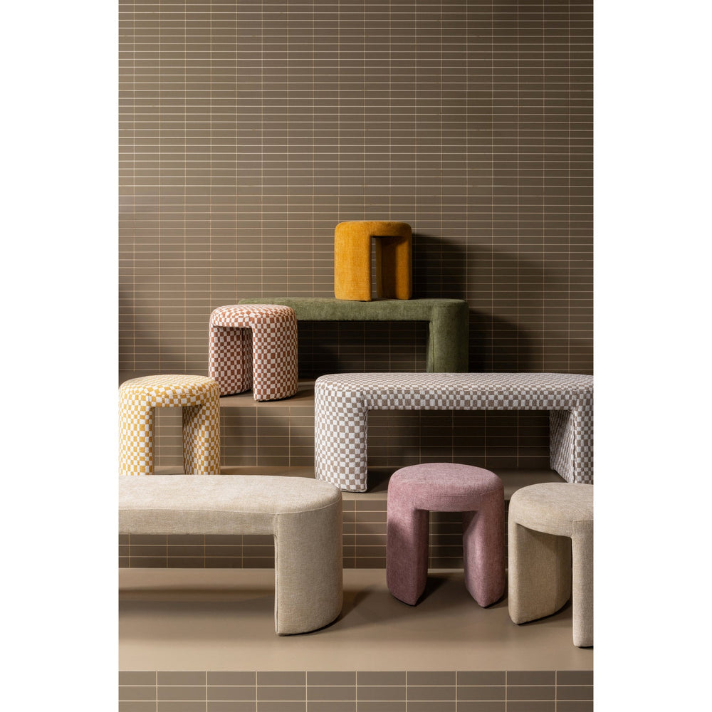 JACOB GESTOFFEERD BANKJE NATUREL