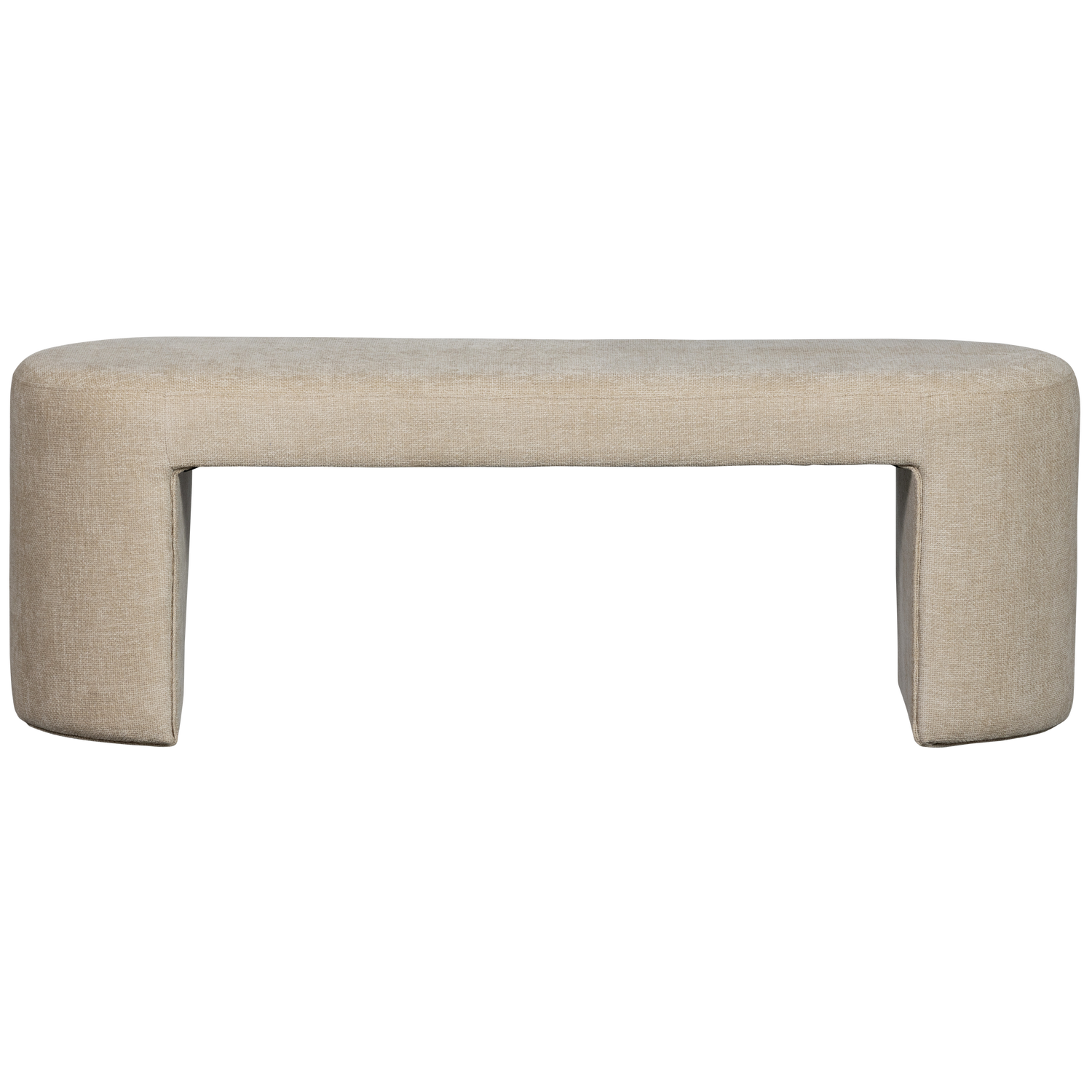 JACOB GESTOFFEERD BANKJE NATUREL