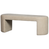 JACOB GESTOFFEERD BANKJE NATUREL