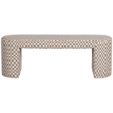 JACOB GESTOFFEERD BANKJE RUIT DESSIN ZAND