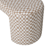 JACOB GESTOFFEERD BANKJE RUIT DESSIN ZAND