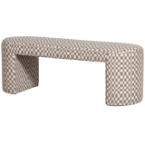 JACOB GESTOFFEERD BANKJE RUIT DESSIN ZAND