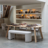 JACOB GESTOFFEERD BANKJE RUIT DESSIN ZAND