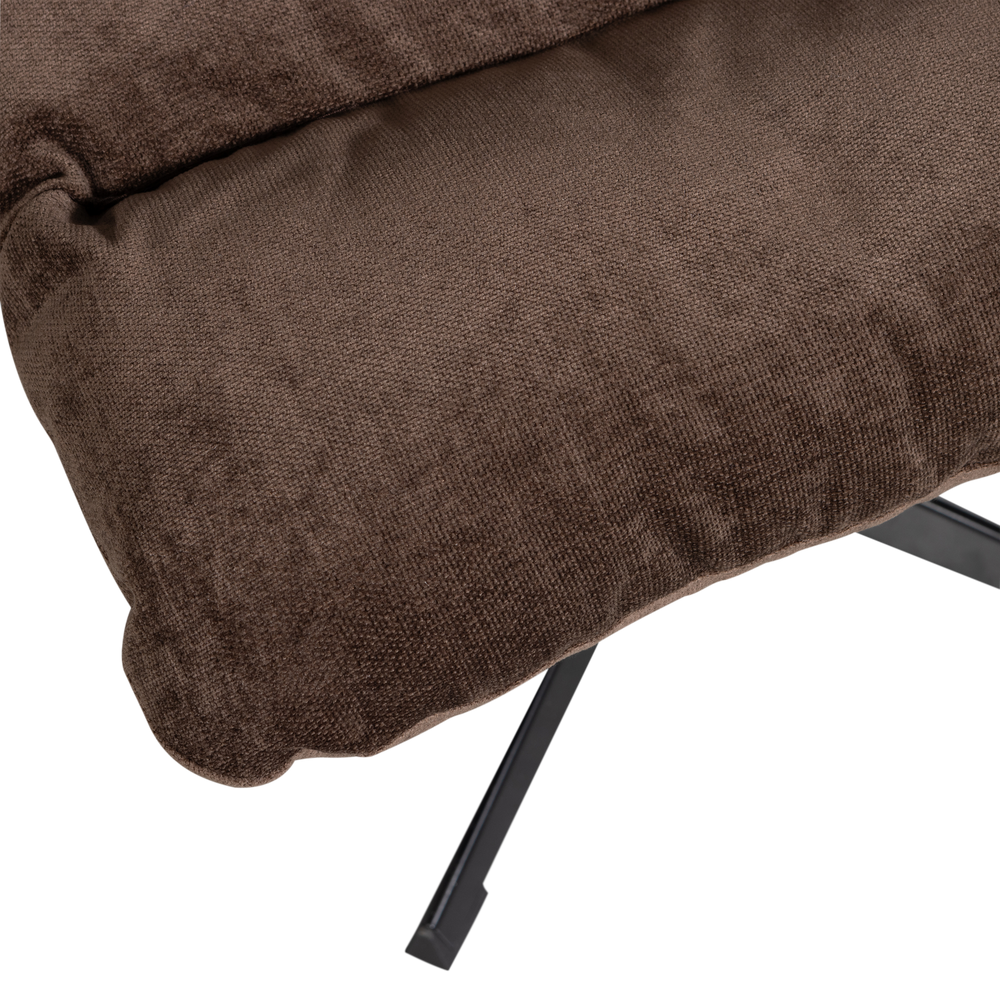 YARO DRAAIBARE FAUTEUIL MET HOCKER ESPRESSO