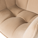 WIBO DRAAIFAUTEUIL MAT VELVET ZAND [fsc]