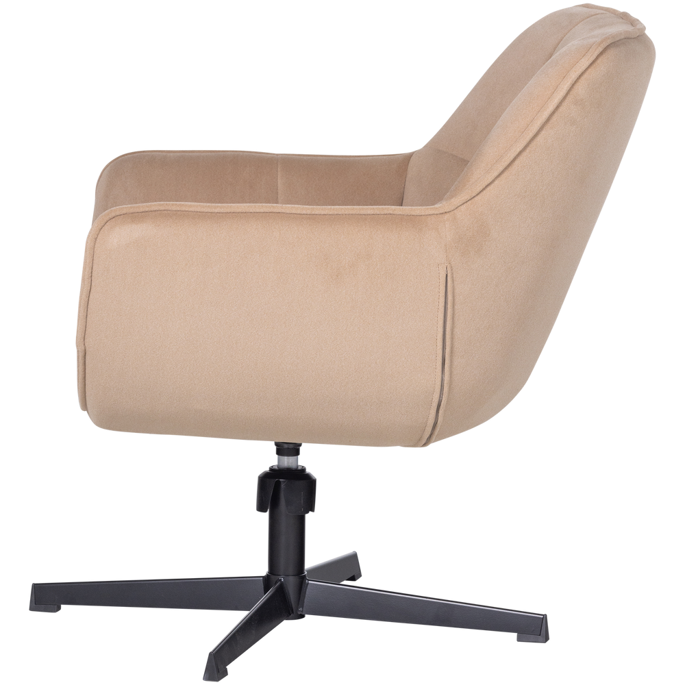 WIBO DRAAIFAUTEUIL MAT VELVET ZAND [fsc]