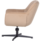 WIBO DRAAIFAUTEUIL MAT VELVET ZAND [fsc]