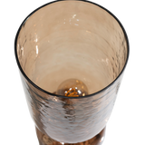GIGI TAFELLAMP GEHAMERD GLAS 51xO15CM BRUIN