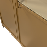 EXHIBIT XL 2-DEURS VITRINEKAST METAAL HONINGGEEL