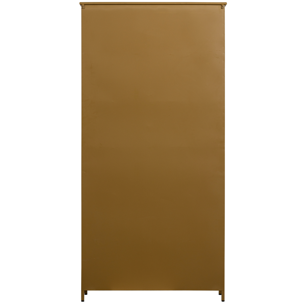 EXHIBIT XL 2-DEURS VITRINEKAST METAAL HONINGGEEL