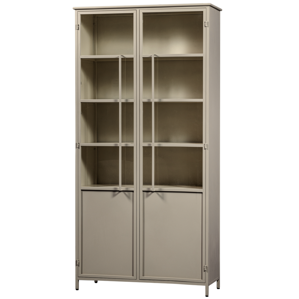 EXHIBIT XL 2-DEURS VITRINEKAST METAAL ZAND