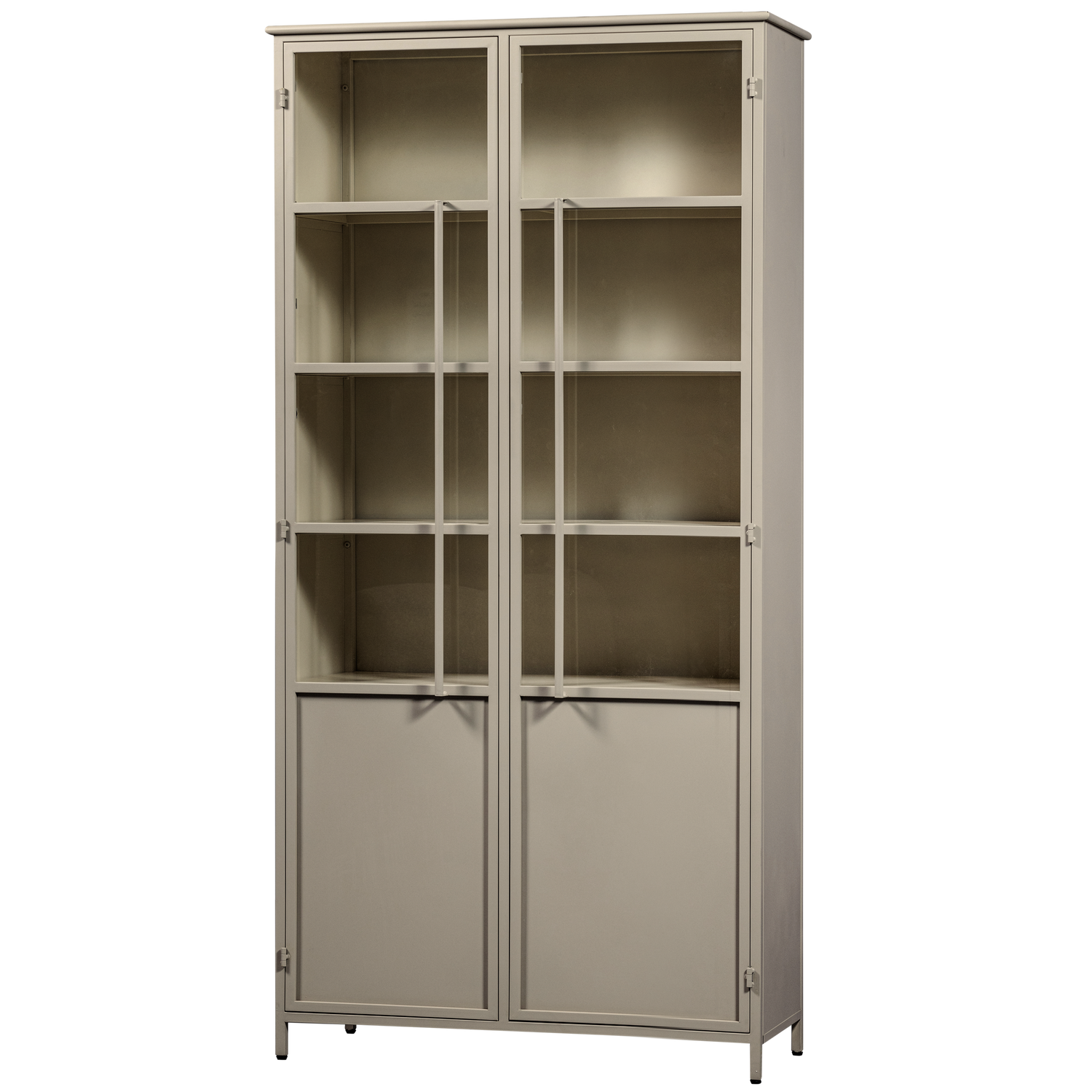 EXHIBIT XL 2-DEURS VITRINEKAST METAAL ZAND