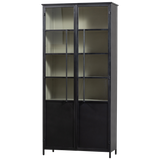 EXHIBIT XL 2-DEURS VITRINEKAST METAAL ZWART