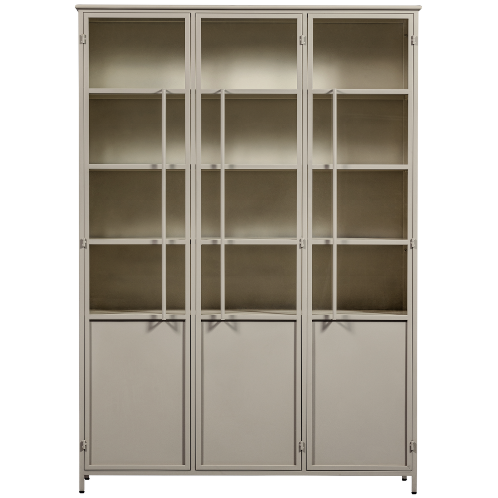 EXHIBIT XL 3-DEURS VITRINEKAST METAAL ZAND