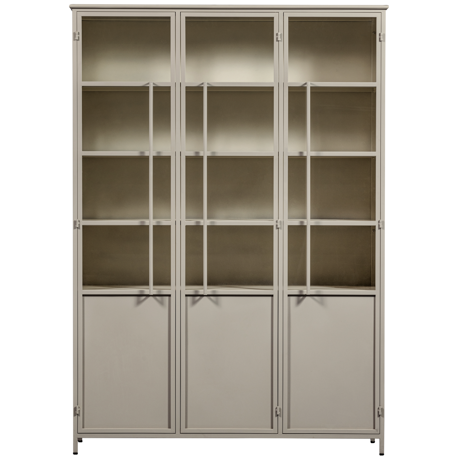 EXHIBIT XL 3-DEURS VITRINEKAST METAAL ZAND