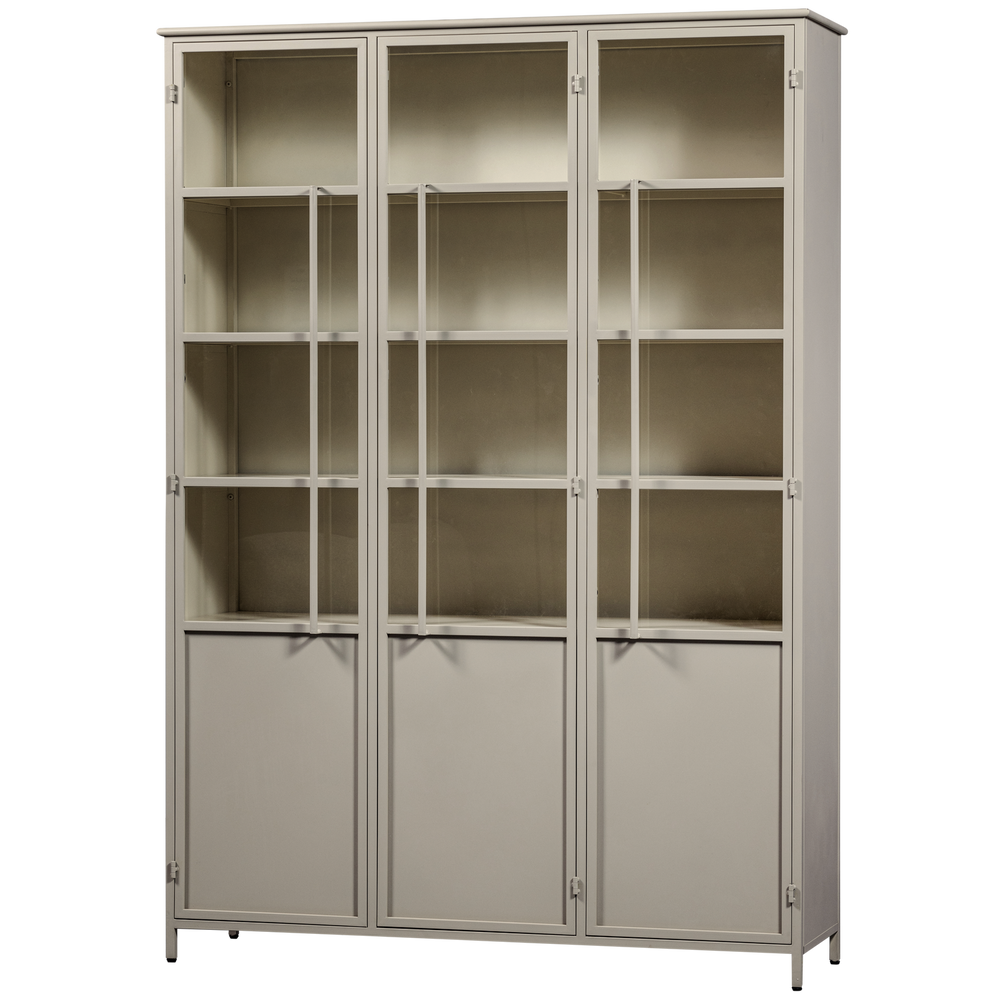 EXHIBIT XL 3-DEURS VITRINEKAST METAAL ZAND