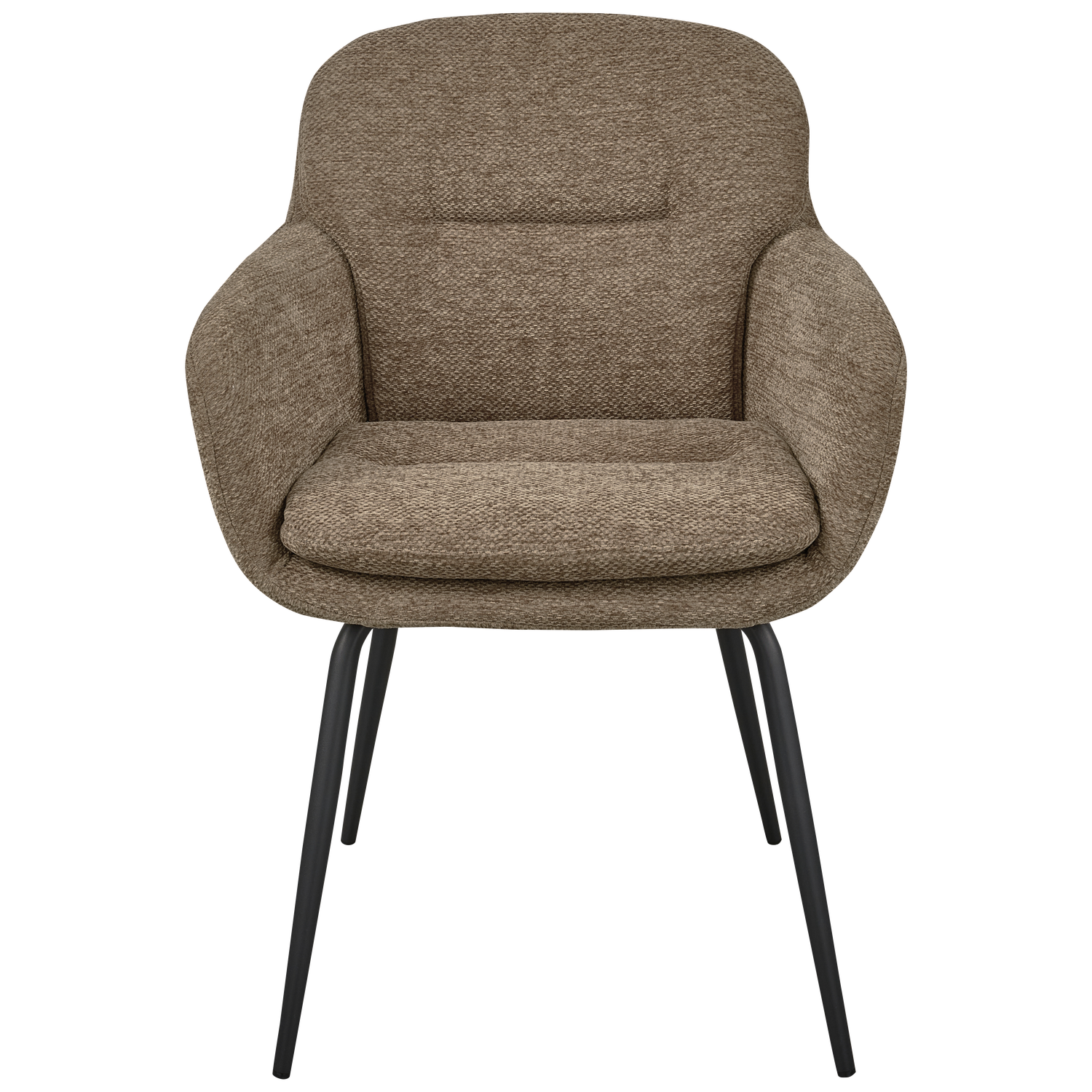 RUNA EETKAMERSTOEL CHENILLE DONKERZAND