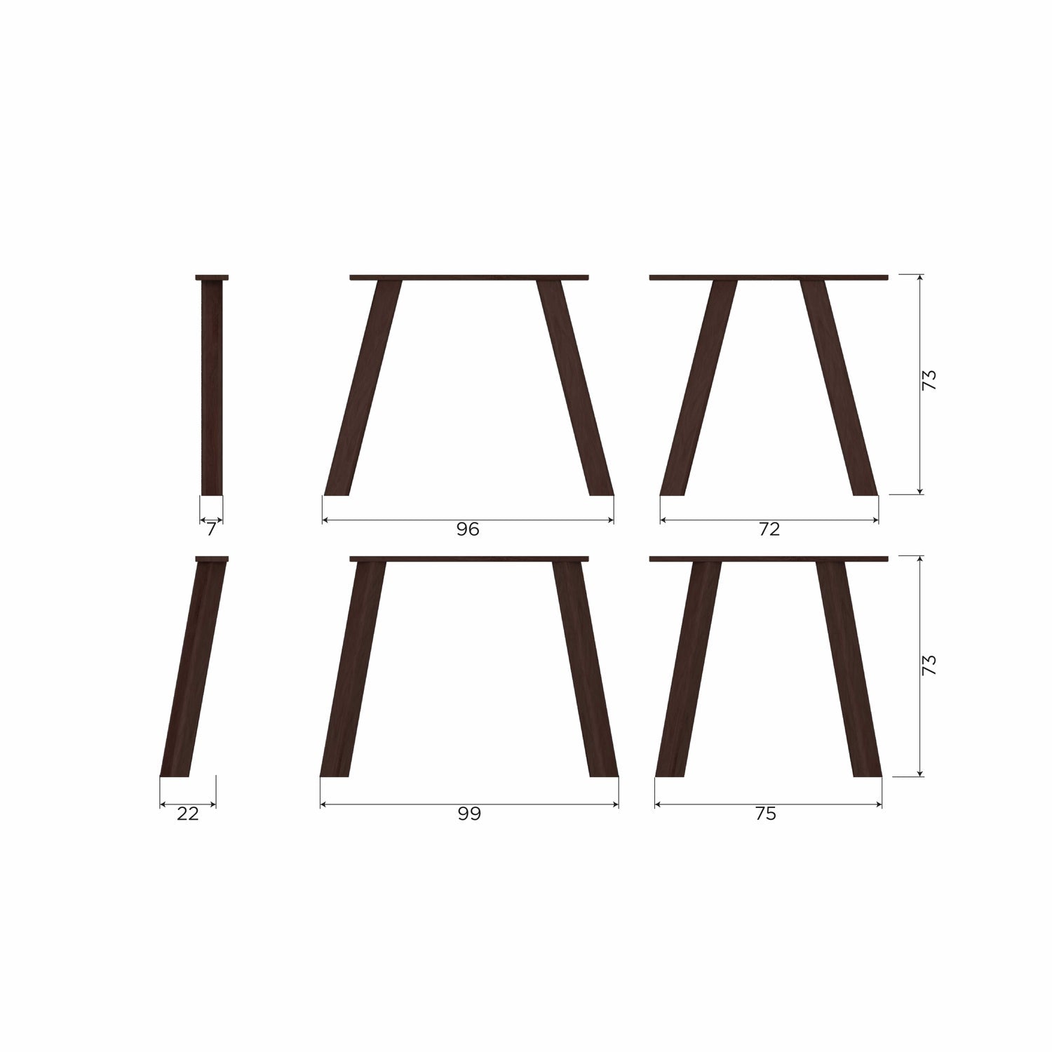 HAARLEM 4-STANDEN POOT EIKEN MYSTIC BROWN SET VAN 2 [fsc]