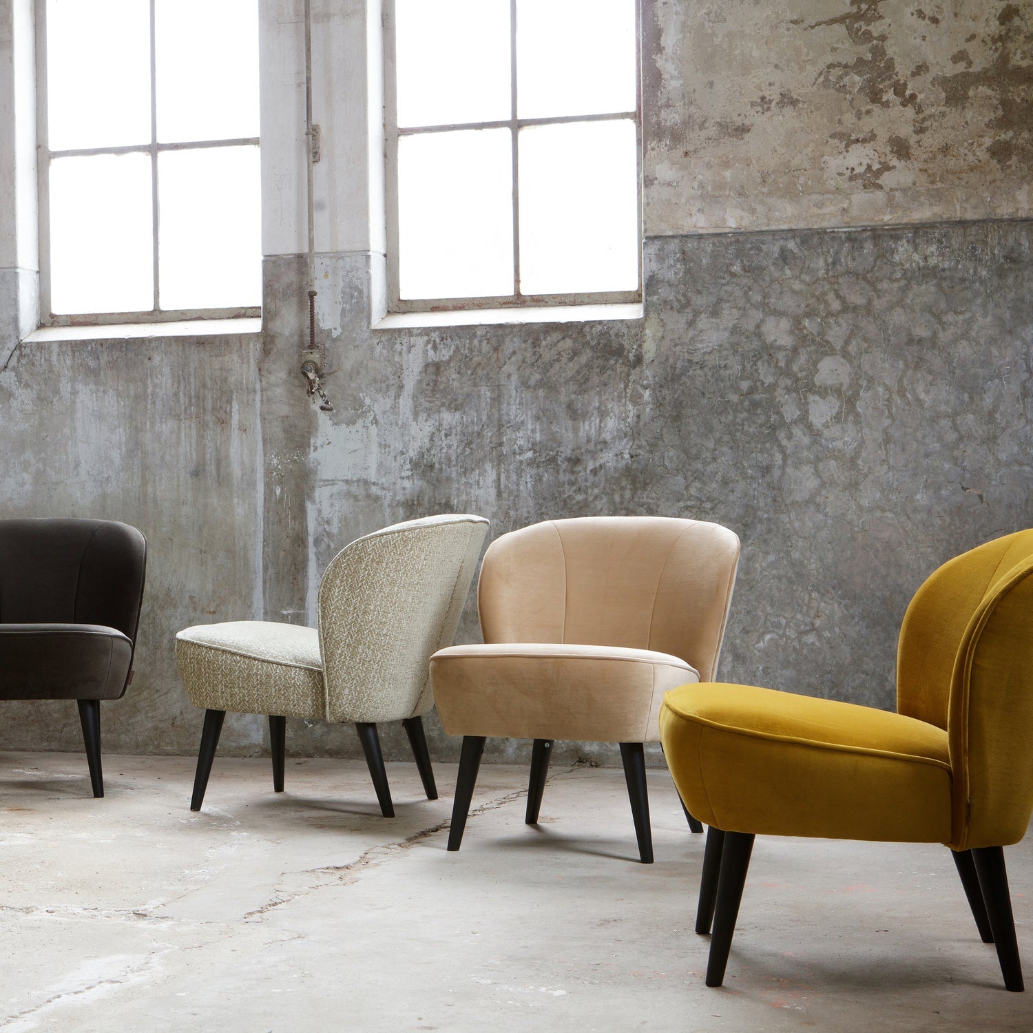 SARA FAUTEUIL VELVET OUD ROZE