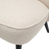 WOOOD - Fauteuil Sara bouclé crème