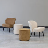 WOOOD - Poef Sara hoog 46xØ46 creme
