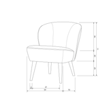 SARA FAUTEUIL VELVET WARM GROEN