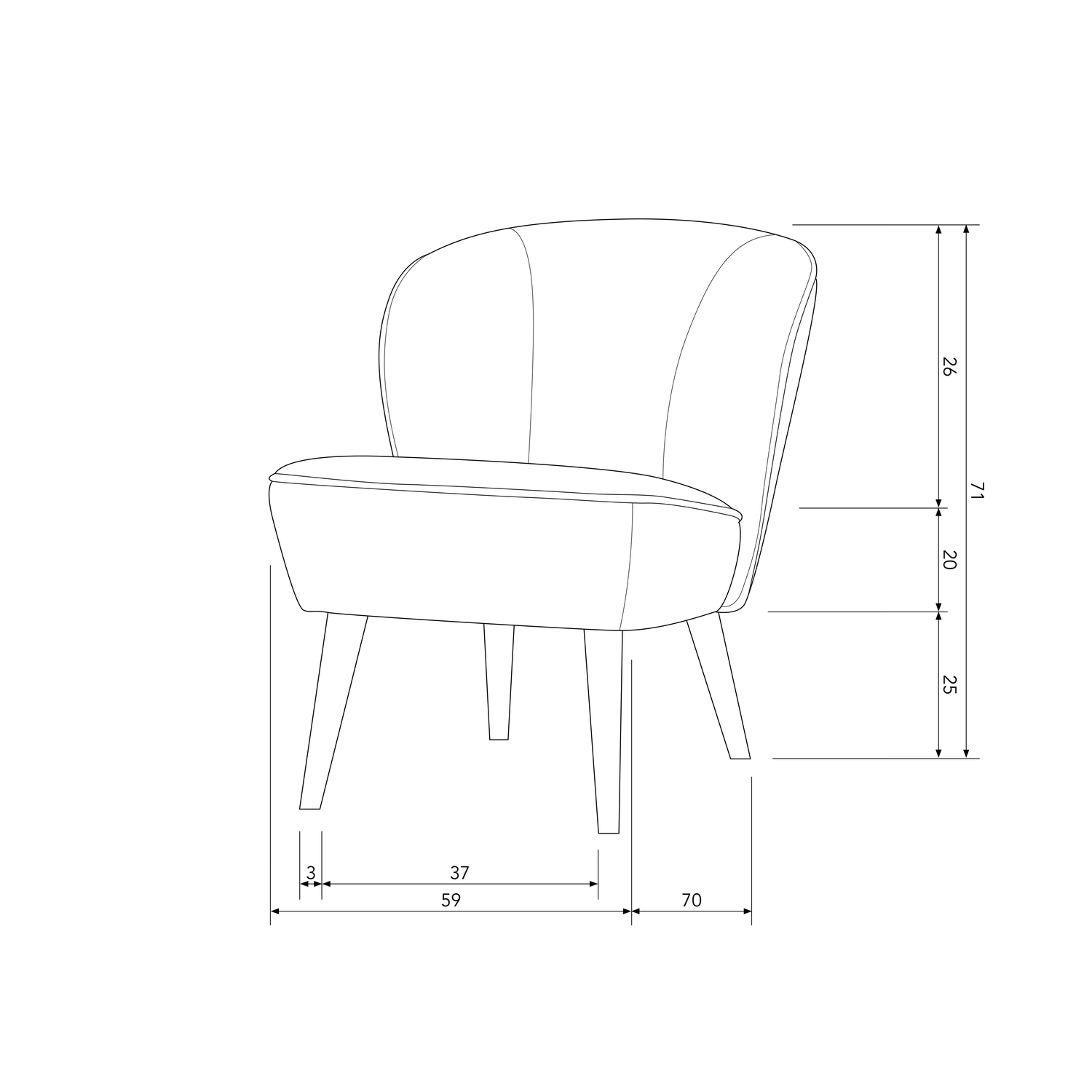 SARA FAUTEUIL BOUCLE CREME