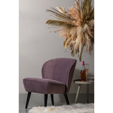WOOOD - Sara fauteuil fluweel warm lila