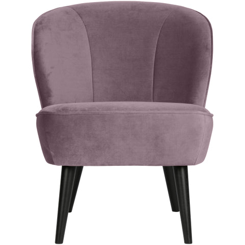 WOOOD - Sara fauteuil fluweel warm lila