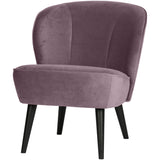WOOOD - Sara fauteuil fluweel warm lila