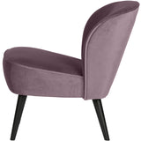 WOOOD - Sara fauteuil fluweel warm lila