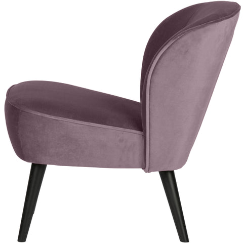 WOOOD - Sara fauteuil fluweel warm lila