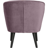 WOOOD - Sara fauteuil fluweel warm lila