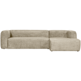 BEAN HOEKBANK RECHTS STRUCTURE VELVET BUTTERMILK