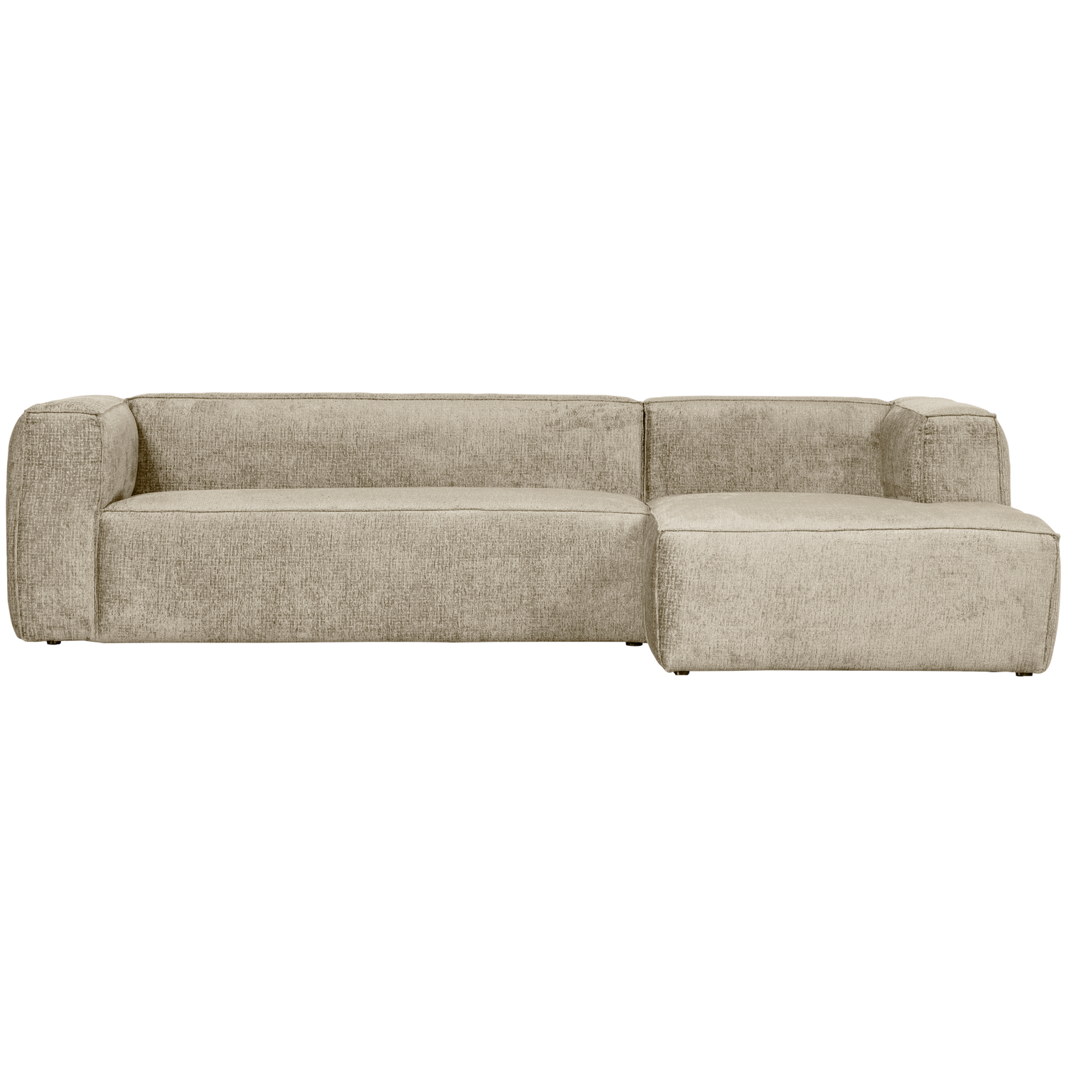 BEAN HOEKBANK RECHTS STRUCTURE VELVET BUTTERMILK