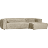 BEAN HOEKBANK RECHTS STRUCTURE VELVET BUTTERMILK