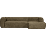 BEAN HOEKBANK RECHTS STRUCTURE VELVET MOSS