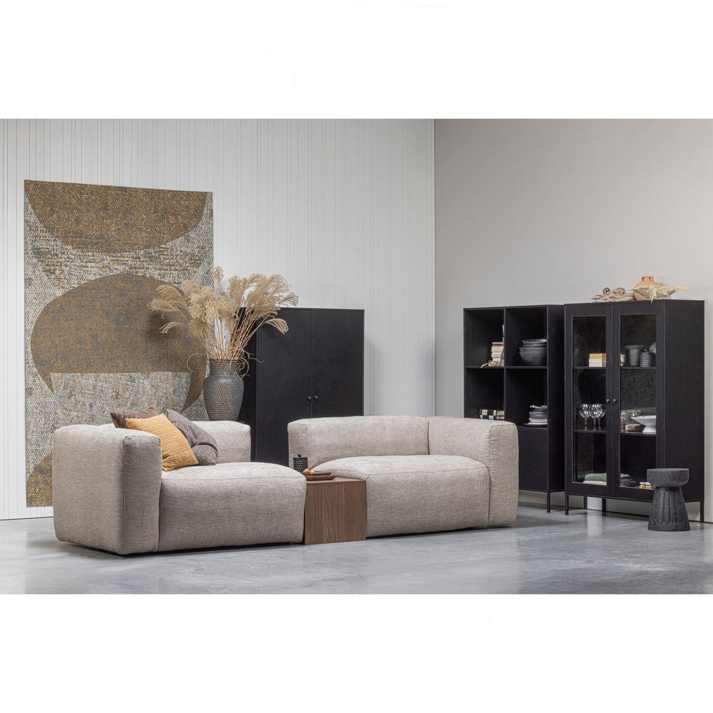 XAM VITRINEKAST GRENEN ZWART [fsc]