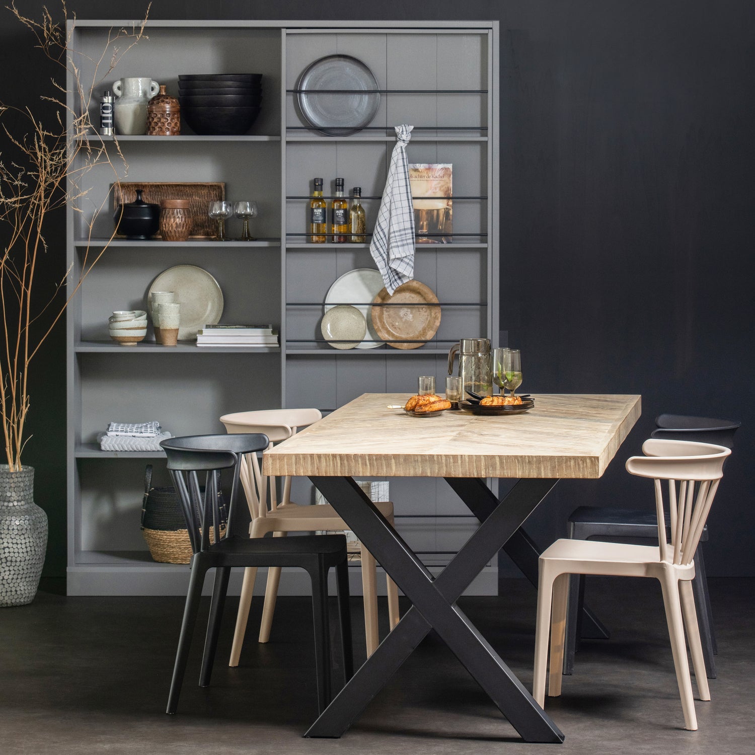 COMBI-TABLO: MANGO VISGRAAT 200X90 & ALKMAAR POOT