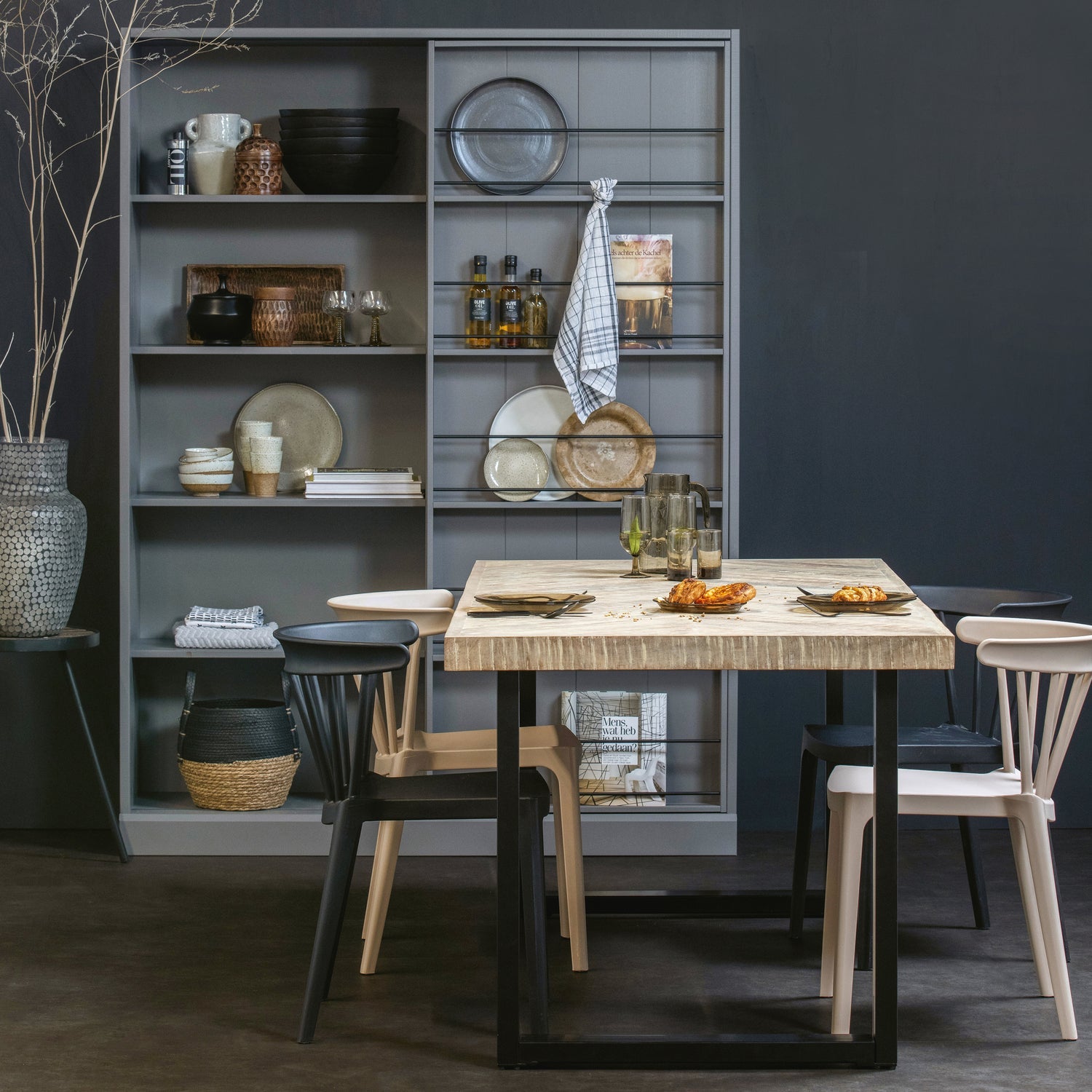 COMBI-TABLO: MANGO VISGRAAT 200X90 & U-POOT