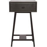 SKYBOX SIDETABLE MANGOHOUT/METAAL ZWART
